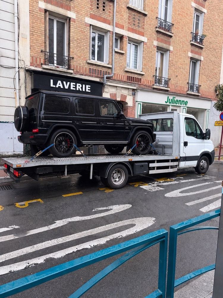 Mercedes Classe G – Transport sur plateau en ville, intervention Turbo Dépannage
