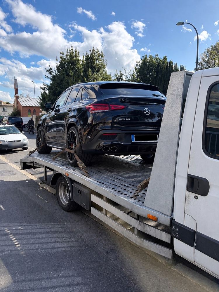 Mercedes GLE 63 AMG – Véhicule de prestige sanglé, intervention Turbo Dépannage